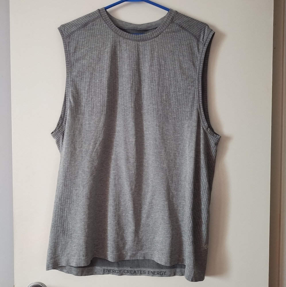 LULULEMON Grey Men's Perforated Tank XL